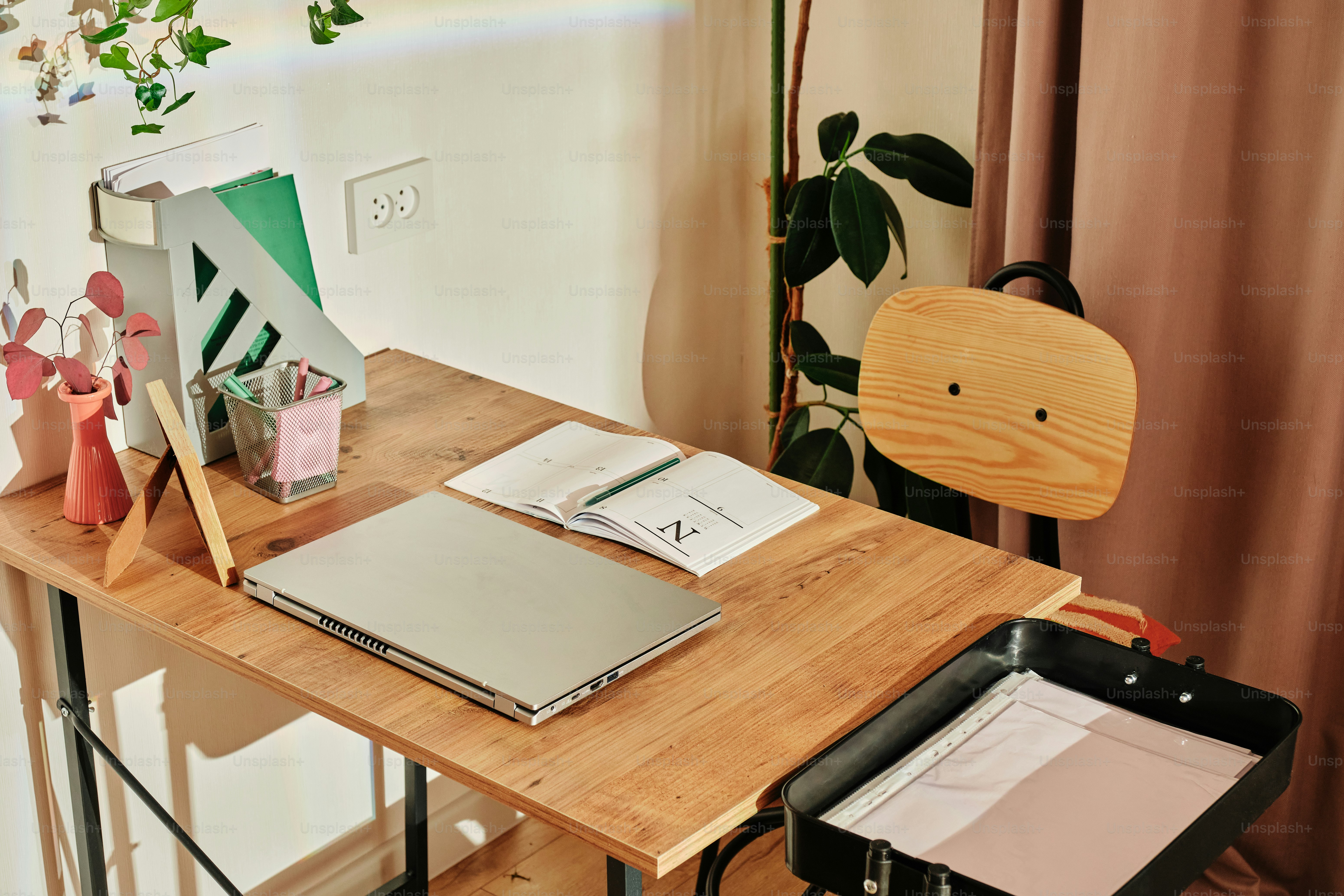 Minimalist home office workplace